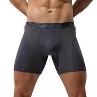 Boxers de sport pour hommes grande taille avec logo personnalisé, tissu en maille respirant, sous-vêtements résistants à l'usure et polyvalents