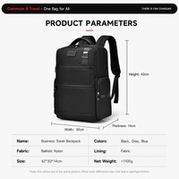 Sac à dos professionnel pour ordinateur portable, en nylon balistique, sac de voyage étanche, sac à dos pour ordinateur, pochette pour ordinateur portable de 15,6 pouces