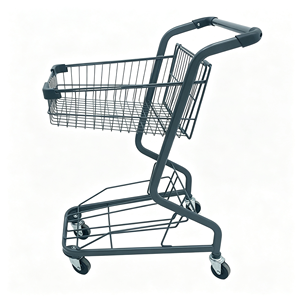 Chariot de courses 340L en treillis métallique robuste avec roulettes pivotantes silencieuses, grande capacité, pour supermarché et commerce de détail, kit d'utilisation - Product Image 6