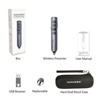 Produit tendance, présentateur sans fil avec logo personnalisé, N10s Pro, laser rouge, présentateurs laser numériques pour écrans LED, Zoom/Teams, CE FCC