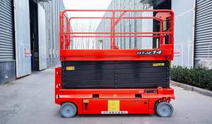 핫 세일 10m 12m 14m 자체 추진 가위 리프트 테이블 지니 가위 리프트 경량 남자 리프트 - Product Image 2