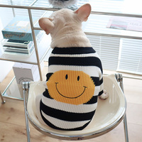Drop Ship Pulls d'hiver à rayures épaisses pour chiens XS-2XL les pulls tricotés pour petits chiens de taille moyenne