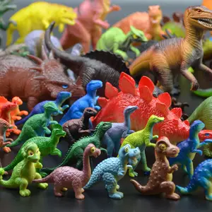 6個大6個中24個小サイズリアルミニチュア恐竜置物動物園プレイセット子供のおもちゃプラスチックマイクロカワイイ動物