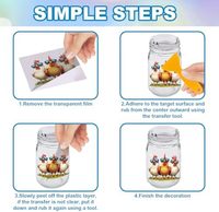 GLOBLELAND 18 Feuilles 3.9x3.6 pouces Eco-friendly 3D Embroidery PVC Funny Chicken Patches for Cup Vase Furniture