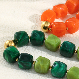 قلادات مربعة من الراتنج والأكريليك على طراز Y2K من دريم شو، مجوهرات مقاومة للماء، سلاسل وقلادات أنيقة - Product Image 6