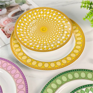 Modern Light Luxury Minimalist Bone China 2-Piece Eco-Friendly Dinner & Dessert <b>Plate</b> Dish Set with Customized Logo and Gift Box - Product Image 5