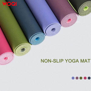 Esterilla de yoga Woqi de 6 mm de grosor, plegable, antideslizante, rectangular, para fitness y moldeamiento corporal, color rosa intenso - Product Image 5
