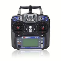 Système radio Flysky FS-I6 2.4G 6CH en plastique, télécommande pour hélicoptère et drone RC