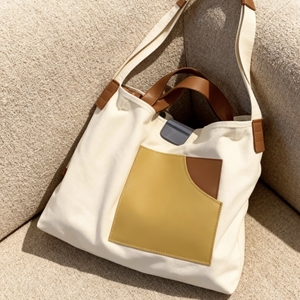 Factory Wholesale Fashion Large-capacity Reusable <b>Canvas</b> Tote Bags and Crossbody Bags - Product Image 5