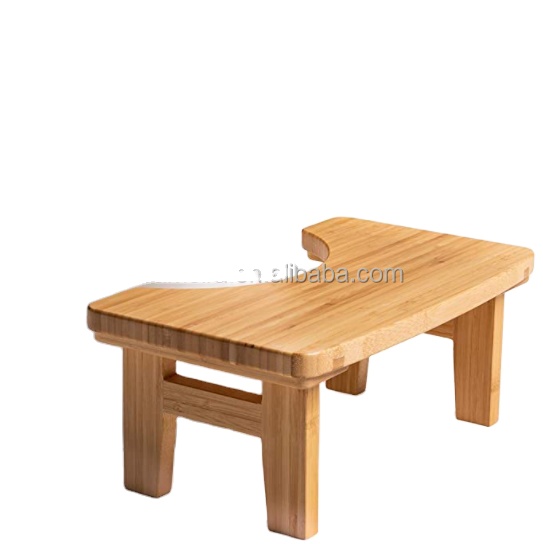 Bathroom Toilet Stool, Bamboo Squatting Toilet Step Stool 6.7 Inch Height Proper Posture Simple Design for Kids Adults