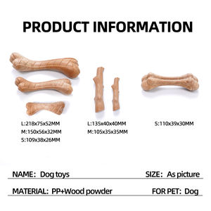Jouet en os de chien à mâcher durable en plastique avec dents propres vente en gros - Product Image 2