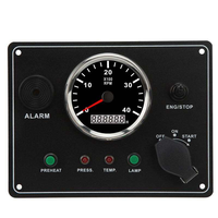 Ensemble de tableau de bord marin, compteur de vitesse du moteur 3000 tr/min, tachymètre numérique LCD multifonction avec pression d'huile