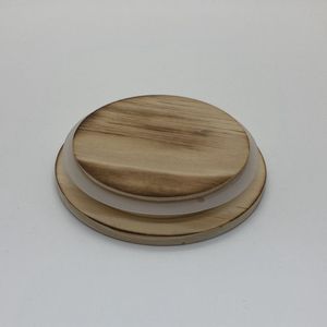 Variété de couleur Couvercles intelligents sans déversement Couvercles de bocaux à bougies en bois modernes pour personnalisation Travail du bois Peinture sans déversement Accepter MDF - Product Image 5