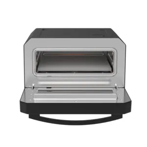 Oven Pizza JG2-12P1 elektrik, Oven Pizza rumah pintar 12 inci 400 derajat Stainless Steel kustomisasi untuk tanpa Pizza Blossom