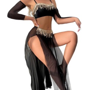 Ensemble de lingerie sexy pour femmes, soutien-gorge, robe de soirée à franges, tenue de danseuse de boîte de nuit, sous-vêtements féminins - Product Image 5