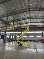 Bras télescopique haut de gamme 200kg plate-forme de travail ascenseurs nacelle élévatrice remorquable à vendre