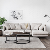 Table basse rock salon maison simple canapé moderne table d'appoint lumière luxe petite table ronde