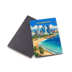 Vente en gros d'aimants de réfrigérateur personnalisés représentant des paysages célèbres du monde entier, souvenirs de la plage de Californie, Los Angeles - Product Image 6