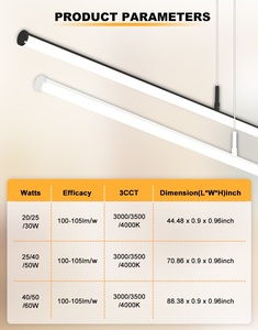 Lampadario Moderno a Sospensione Brandon a LED, Lampada Lineare a Soffitto per Isola Cucina, Struttura in Alluminio per Caffetterie e Negozi al Dettaglio - Product Image 3