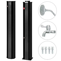 Douche solaire octogonale chauffée automatiquement 35L 2024 pour jardin, piscine, bord de mer, plage de sable, colonne de douche, panneau solaire