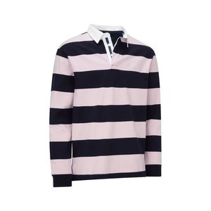 เสื้อโปโลรักบี้ผู้ชายลายทางแขนยาวคอปกชุดกีฬาชุดทีมลำลอง - Product Image 1