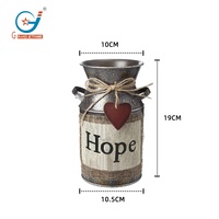 Prix usine 0.4 gallons rustique écologique Durable métal ferme pays décoratif Vase lait peut cruche pour fleurs
