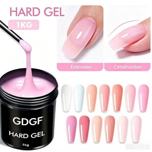 Gel Acrílico Francés de Extensión 1kg, Gel UV LED Camuflaje con Brillo, Gel Duro Nude Jelly para Construcción de Uñas, Gel de Extensión Profesional - Product Image 1