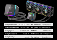 Gamer-X ARGB 240/360mm CPU eau de refroidissement fluide roulement faible bruit silencieux ventilateurs ARGB boucle personnalisée dissipateur thermique pour boîtier d'ordinateur de jeu