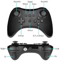 Control Inalámbrico Finera BT para Consola Wii U, Joystick Recargable Pro con Motor de Vibración N-Will U Pro, 1 Año de Garantía