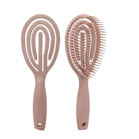 Brosse à cheveux transparente biologique multifonctionnelle pour massage du cuir chevelu, peigne à air, fer à friser et lisseur pour femmes, usage domestique et bain