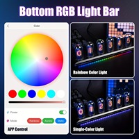 Jam Tabung Nixie RGB LED Bersinar Layar Warna IPS DIY Lampu Malam Tabung Analog Digital Dekorasi Rumah Desktop Gaming Ide Hadiah
