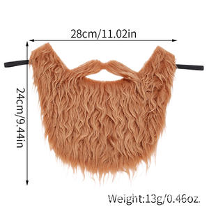 Barba y Bigote Postizos Gruesos HLC Party Centre, Barba de Santa Claus para Cosplay, Barba Larga Negra y Gris para Decoración de Fiestas de Año Nuevo - Product Image 4