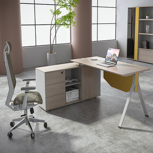 Escritorio <span class=keywords><strong>Ejecutivo</strong></span> Moderno en Forma de L de Madera para Uso <span class=keywords><strong>Comercial</strong></span> con Diseño Extensible - Product Image 6