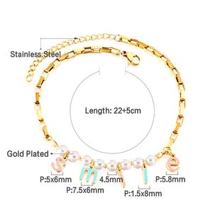 สร้อยข้อเท้าแฟชั่นขายดี ลายผีเสื้อแบบโปร่งประดับเพชรสองชั้น ชุบทอง 18k ทำจากสแตนเลสสตีล สำหรับผู้หญิง - Product Image 5