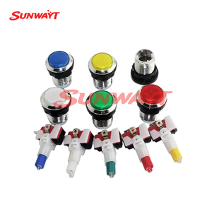 Botones pulsadores cromados de 33 mm con microinterruptor LED de 12 V para máquinas recreativas que funcionan con monedas - Product Image 3