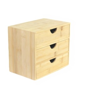 Bamboo multi-layer <b>drawer</b>-style <b>storage</b> <b>box</b>, cosmetic <b>storage</b> cabinet, children's room bedside <b>storage</b> <b>box</b>, export customized - Product Image 2
