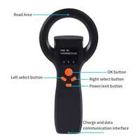Lector de Microchip Portátil de 134.2KHz FDX-B, Escáner de Identificación Electrónica para Mascotas, Perros y Gatos, Veterinario