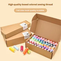 402 boîte de papier Kraft fil de Machine à coudre à la main couture domestique pour coudre des vêtements et boule fil à coudre