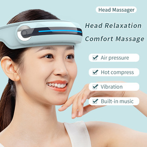 Masseur de tête intelligent portable avec compression chaude et musique Bluetooth, pression d'air 3D, fabriqué en usine OEM - Product Image 2