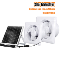 Ventilador Circular de 12V CC para Toda la Casa, Ventilador de Extracción Potente para Cocina, Ventana, Pared, Baño, Ventilación Solar para Techo