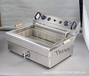 <span class=keywords><strong>Friteuse</strong></span> Électrique Commerciale SURRI en Acier Inoxydable 5 kW <span class=keywords><strong>Grande</strong></span> <span class=keywords><strong>Capacité</strong></span> Cylindre Unique 20 Litres 30 Litres 40 Litres - Product Image 4