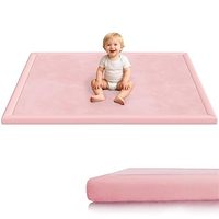 OEM Custom 3cm Thick Foam Coral Velvet Area Rug Living Room Large Solid Color Baby Play Mat Skin Friendly Home Textiles Carpet