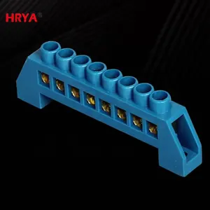 Din Rail Terminal Block 300V Rated Voltage Spring Type PA Brass Material Includes Plug-In Feed Through Fuse Block Features