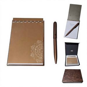 High Quality Steel PVD Coated <b>Writing</b> Pad Executive Class <b>Writing</b> Instrument Custom Logo Handmade Personalization Beautiful Box - Product Image 1