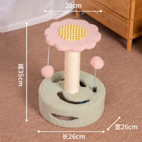 Arbre à chat classique en sisal personnalisable en gros, nouveau griffoir pour chat avec plateau inférieur et tunnel pour chats