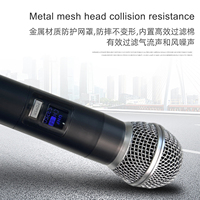GAW-GLXD4 Microphone Sans Fil Professionnel FM Anti-Larsen Portable Dynamique 1-en-2 pour Performance et Conférence Vocal Chaleur