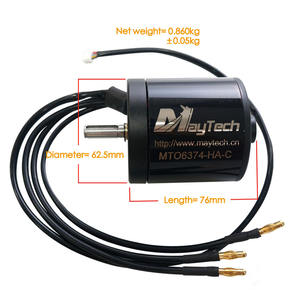 Maytech 3.5KW Elektro-Skateboard-BLDC-Motor Hoher Wirkungsgrad 6374 170KV Outrun ner Brush less Hall Sensored Motor - Product Image 5