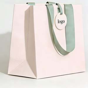 Customizable <b>Patterns</b> and Logos for Retail Luxury Gift Shopping Bags with Ribbon Handles Luxurious Portable <b>Paper</b> Bags - Product Image 3