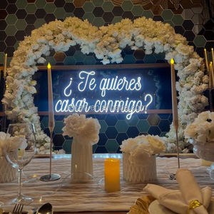 Letrero Luminoso Personalizado, Letrero <span class=keywords><strong>de</strong></span> Neón con Luz, Letrero <span class=keywords><strong>de</strong></span> Neón 'Será mi novia, ¿te casarías conmigo?' para Decoración <span class=keywords><strong>de</strong></span> Eventos y Fiestas - Product Image 1
