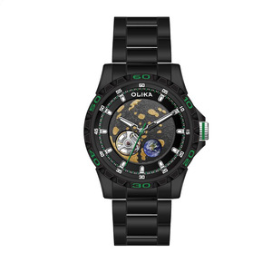 Montre mécanique automatique de luxe pour homme, grand cadran de 45 mm, étanche, avec bracelet de 22 mm, affichage à aiguilles, A70 ajouré - Product Image 4